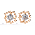 Geometric Gold Stud Earrings
