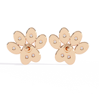 Paw Diamond Stud Earrings
