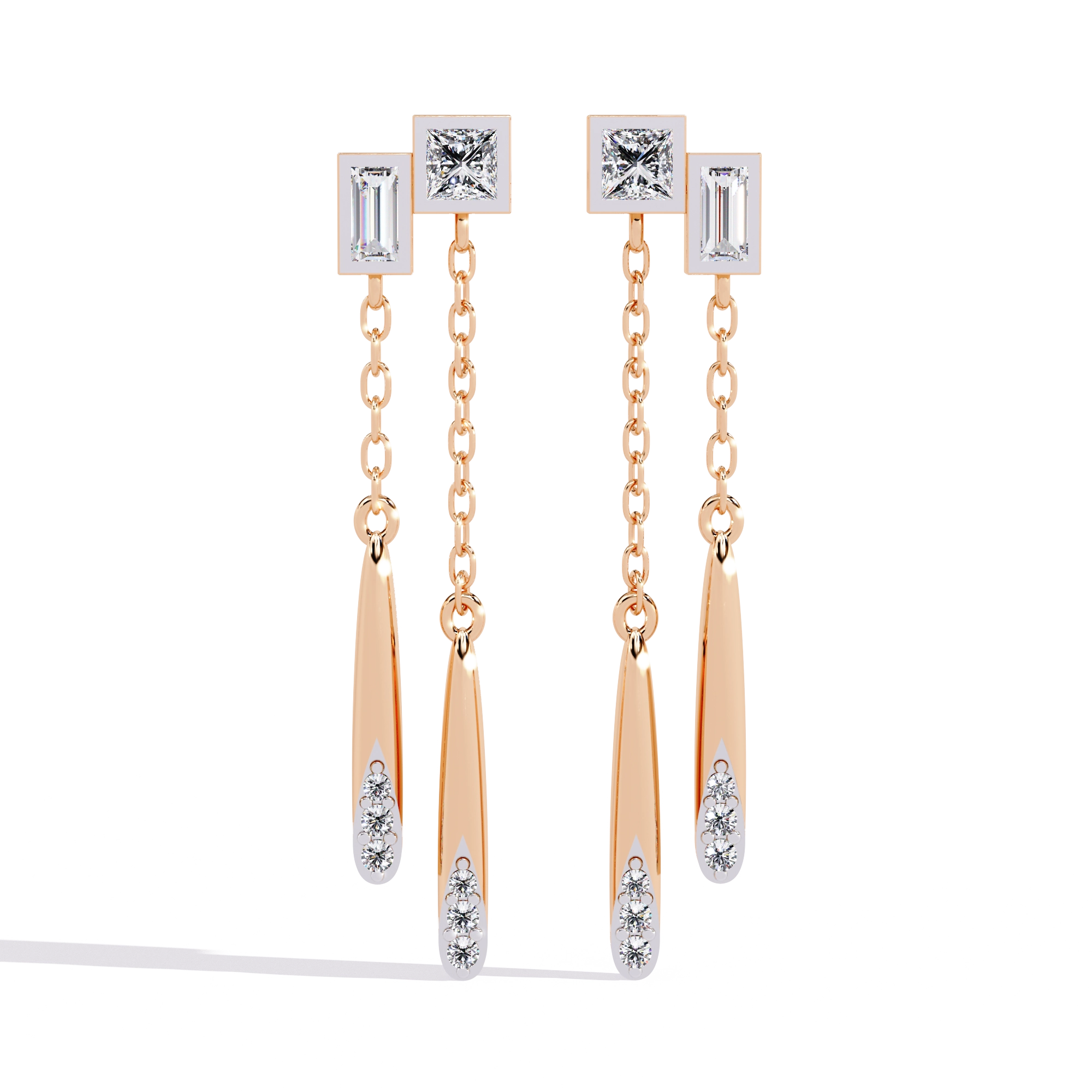 Chain Drop Statement Earrings
