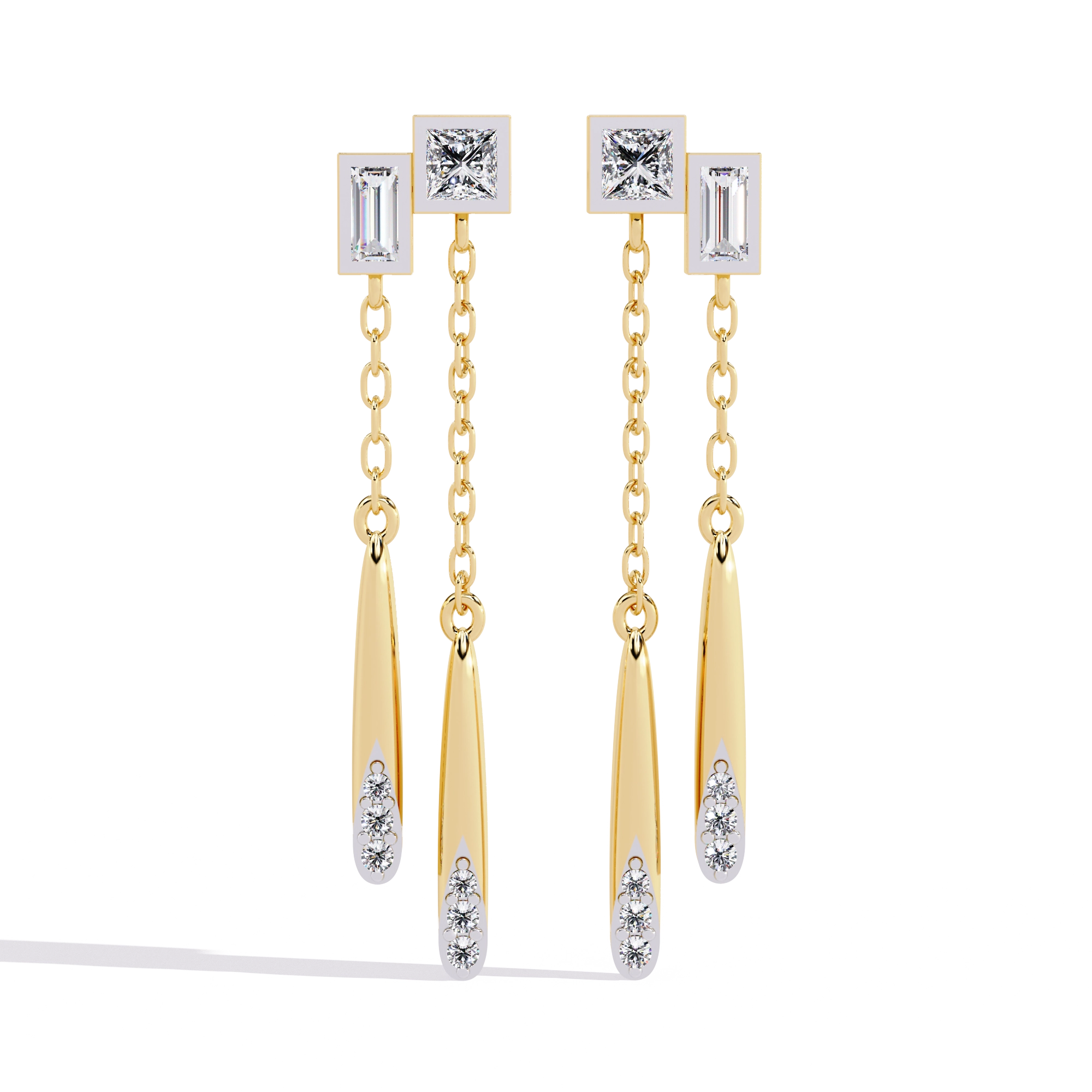 Chain Drop Statement Earrings