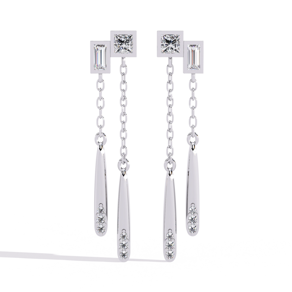 Chain Drop Statement Earrings