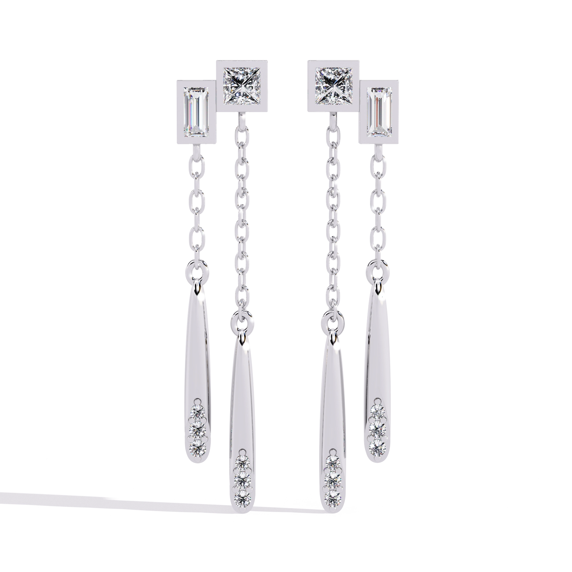 Chain Drop Statement Earrings