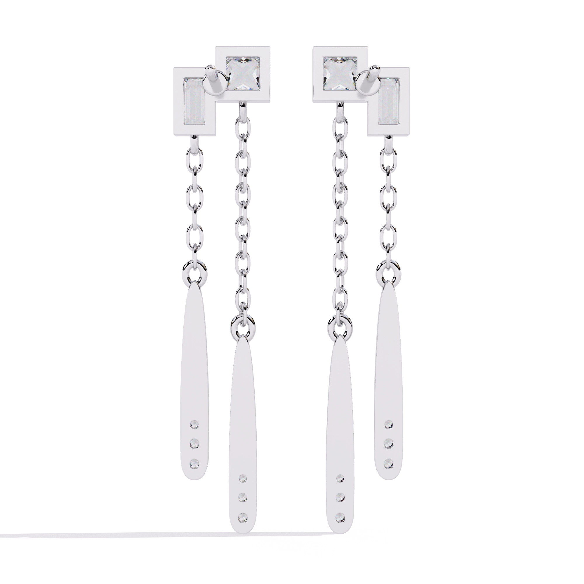 Chain Drop Statement Earrings