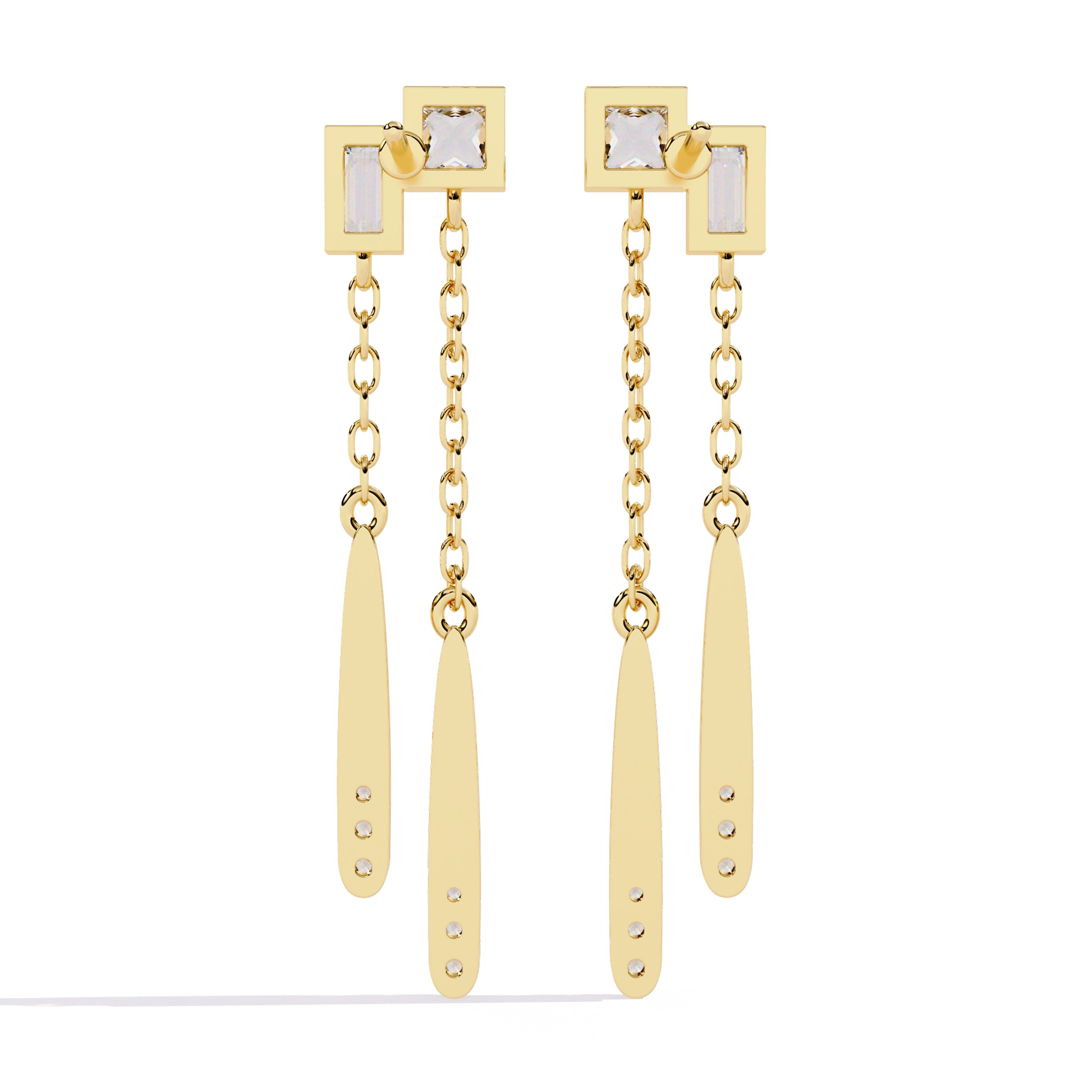 Chain Drop Statement Earrings