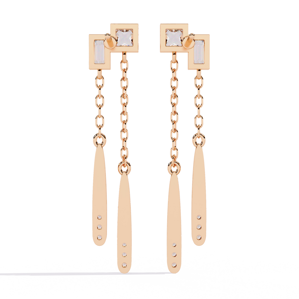 Chain Drop Statement Earrings