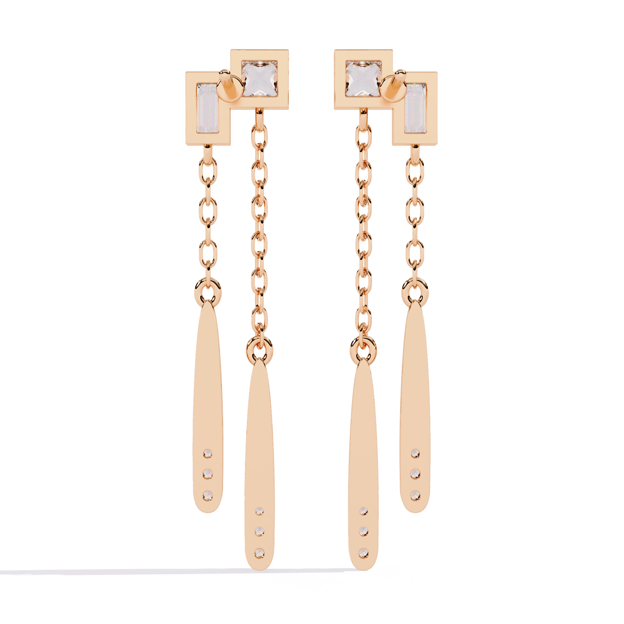 Chain Drop Statement Earrings
