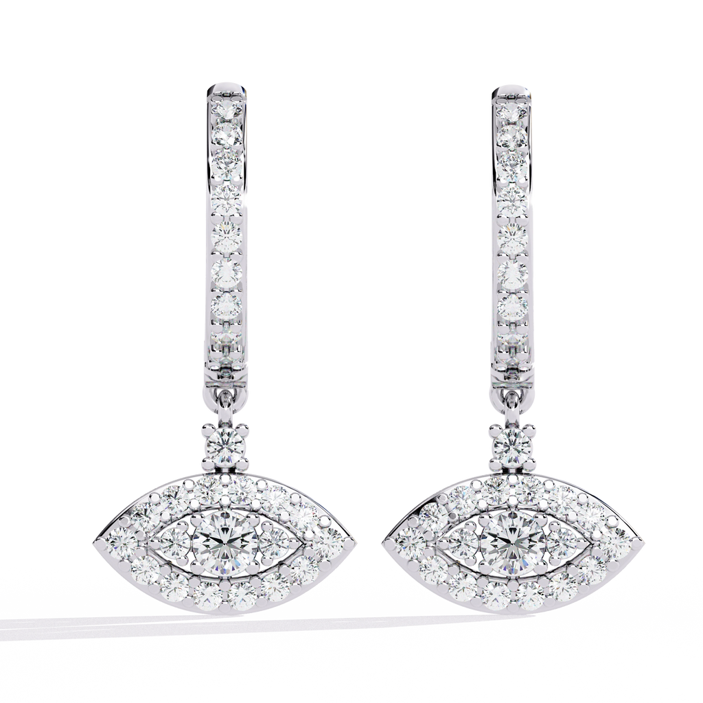 Hoop Drop Diamond Earrings