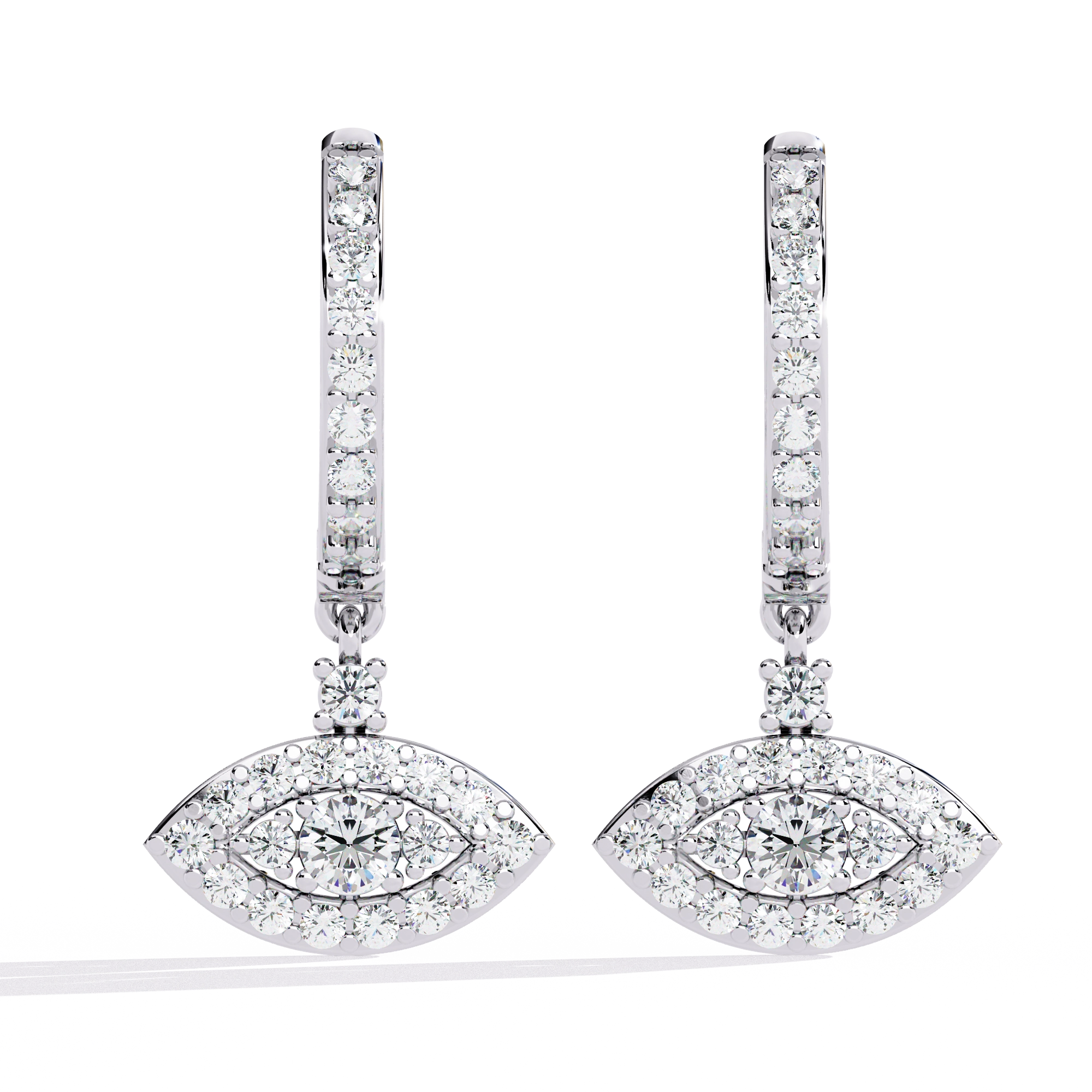 Hoop Drop Diamond Earrings