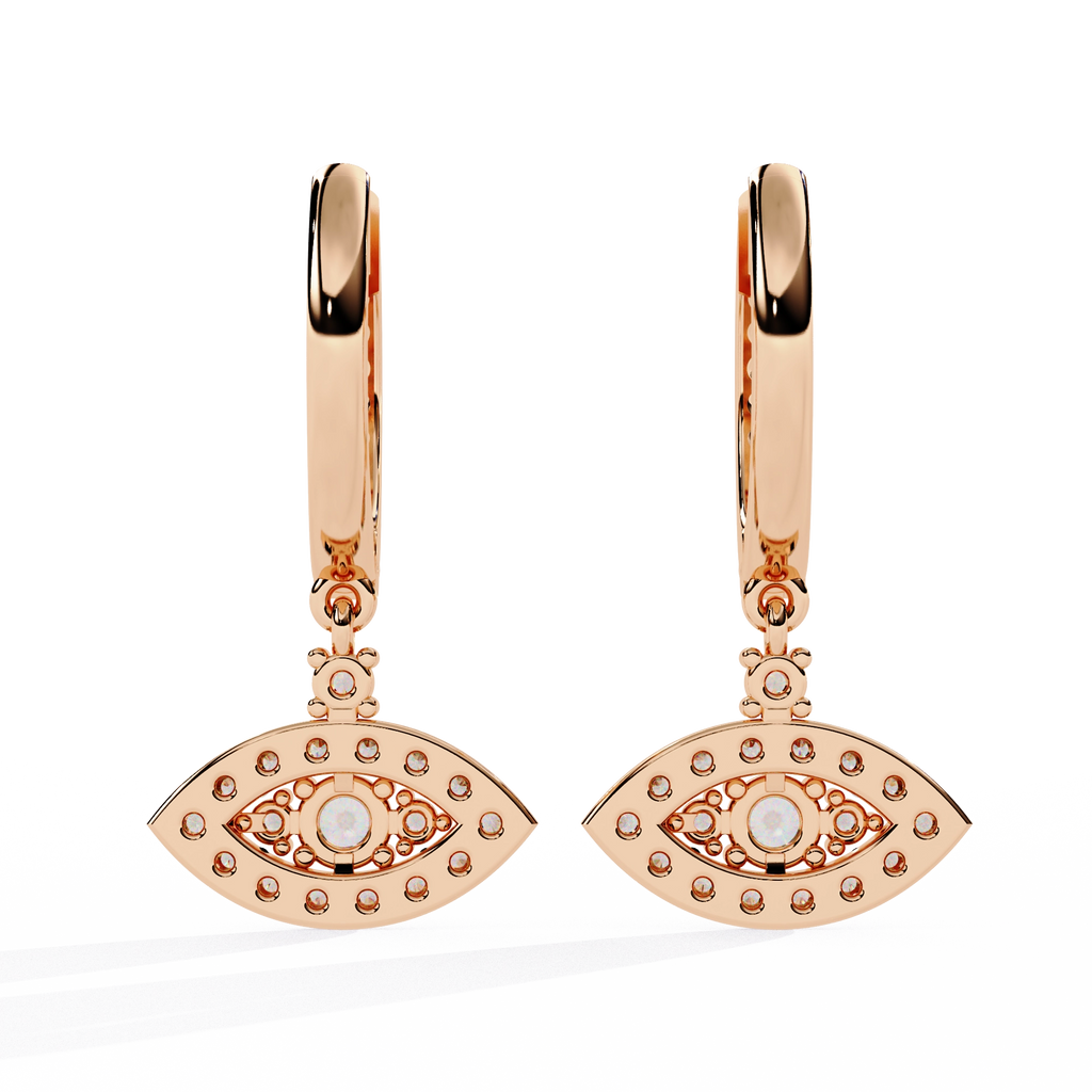 Hoop Drop Diamond Earrings