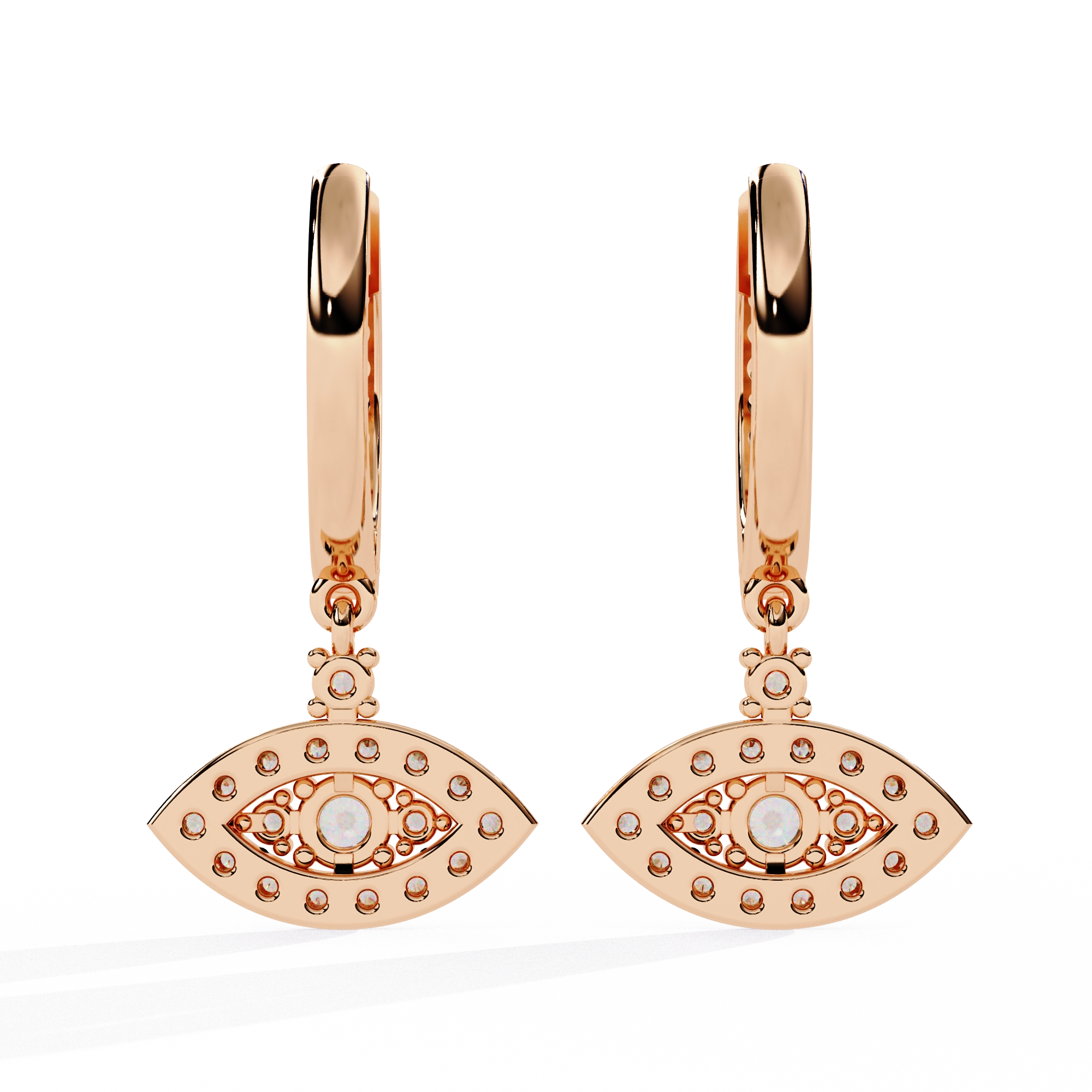Hoop Drop Diamond Earrings