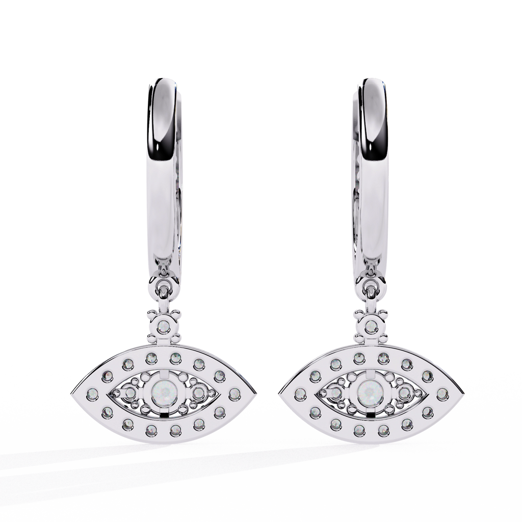 Hoop Drop Diamond Earrings