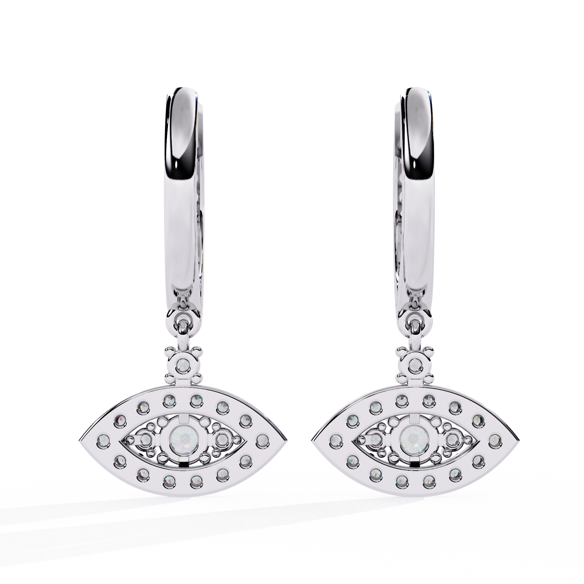 Hoop Drop Diamond Earrings