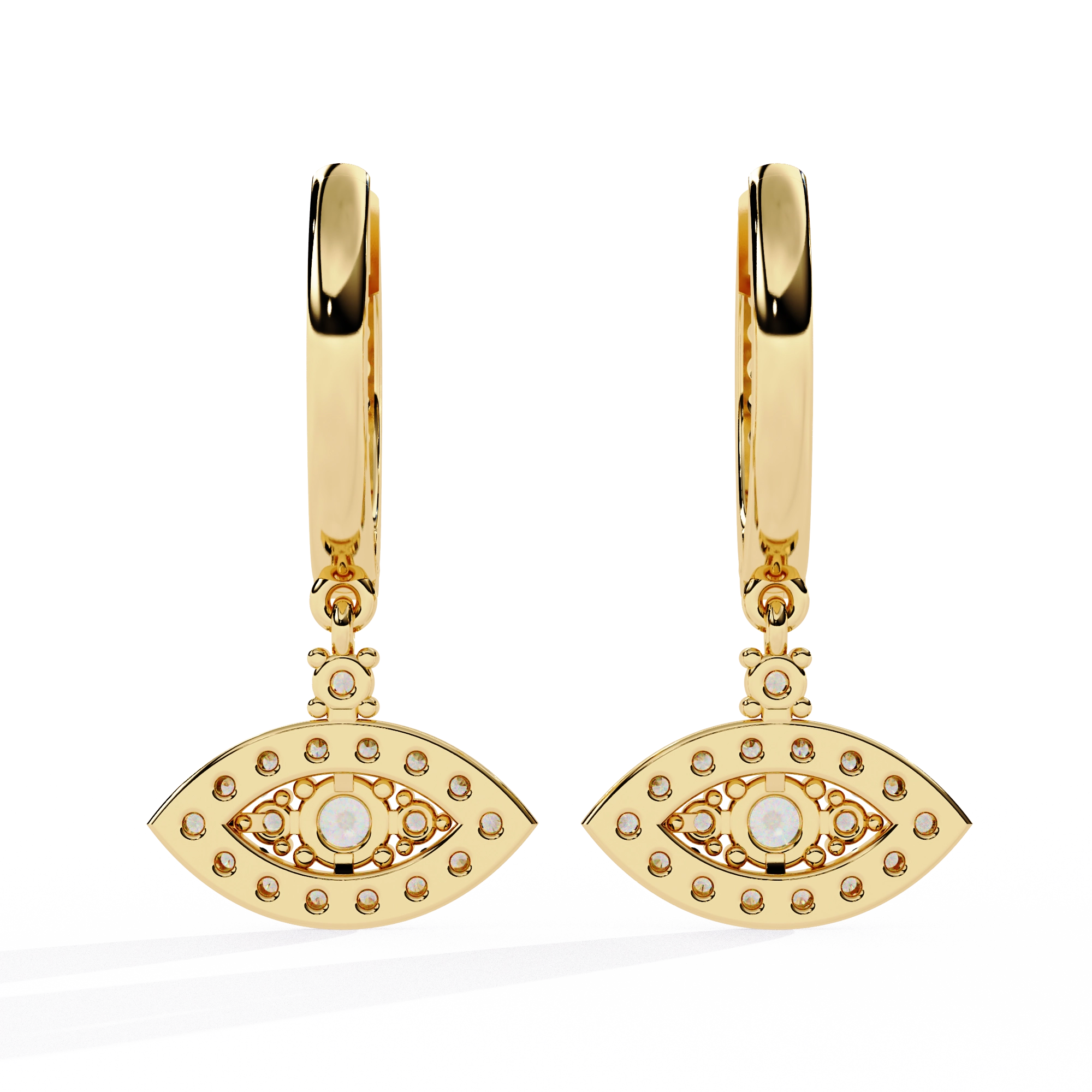Hoop Drop Diamond Earrings