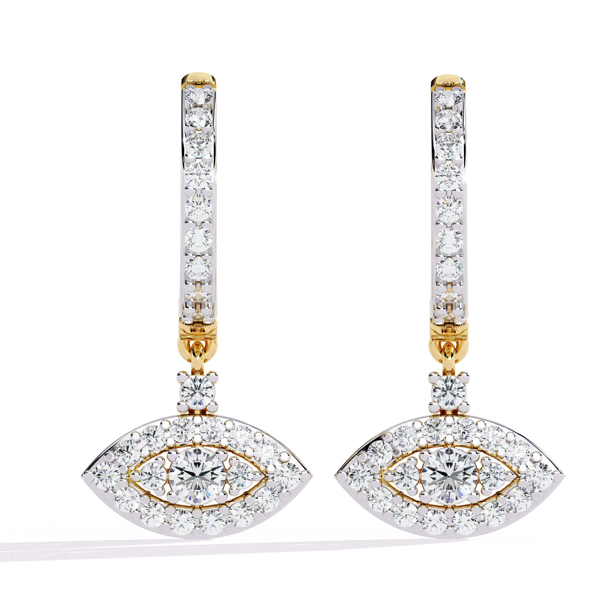 Hoop Drop Diamond Earrings