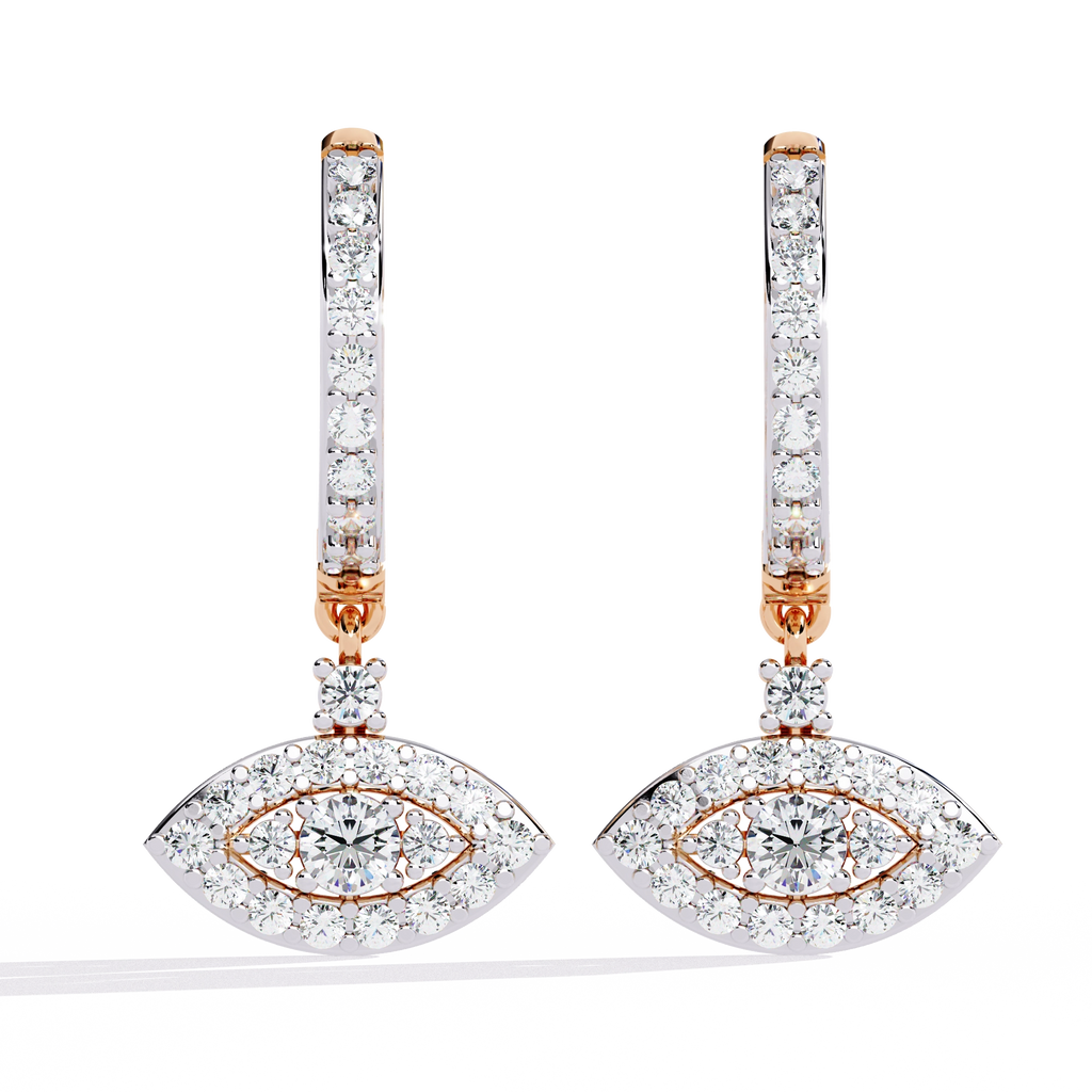 Hoop Drop Diamond Earrings