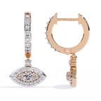 Hoop Drop Diamond Earrings