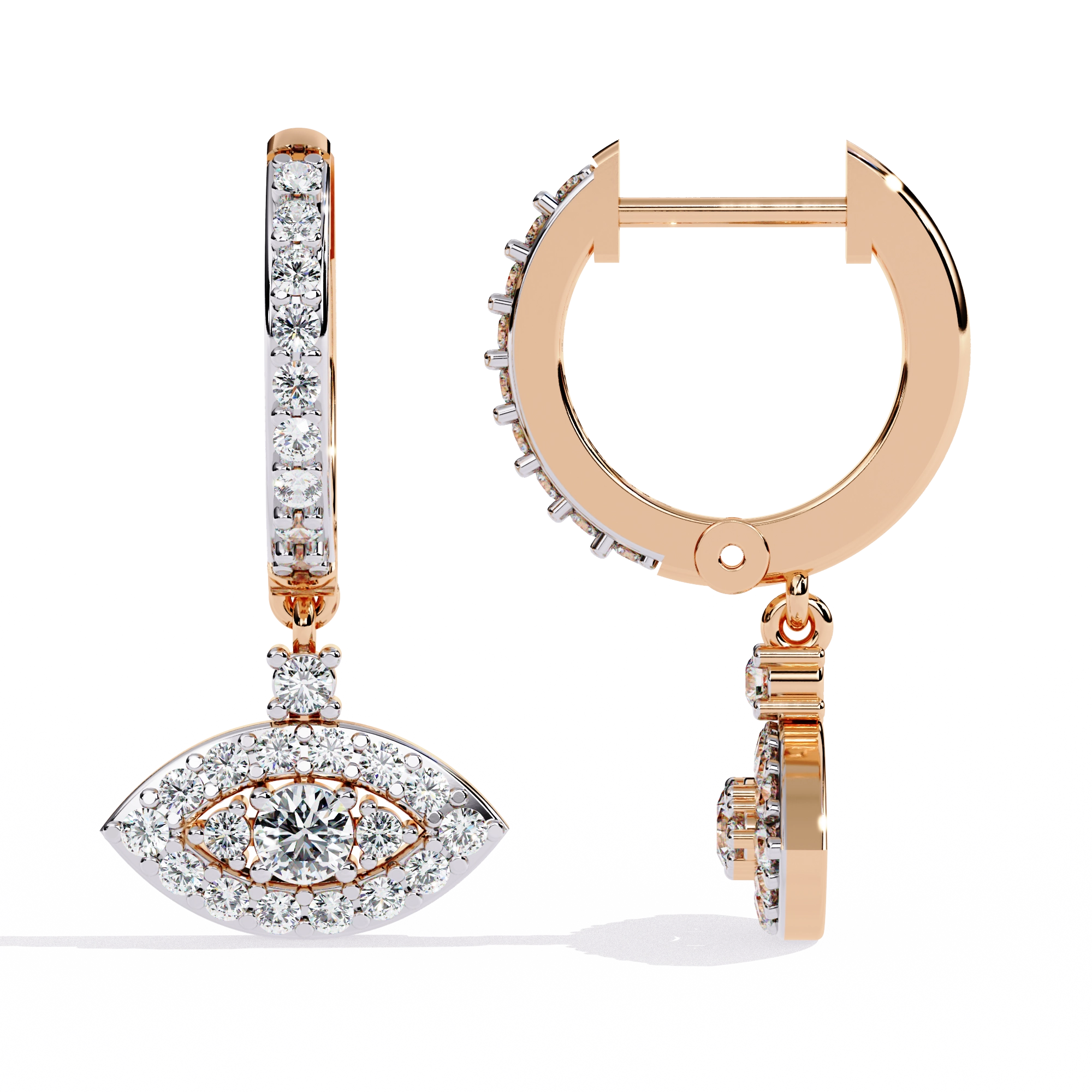 Hoop Drop Diamond Earrings