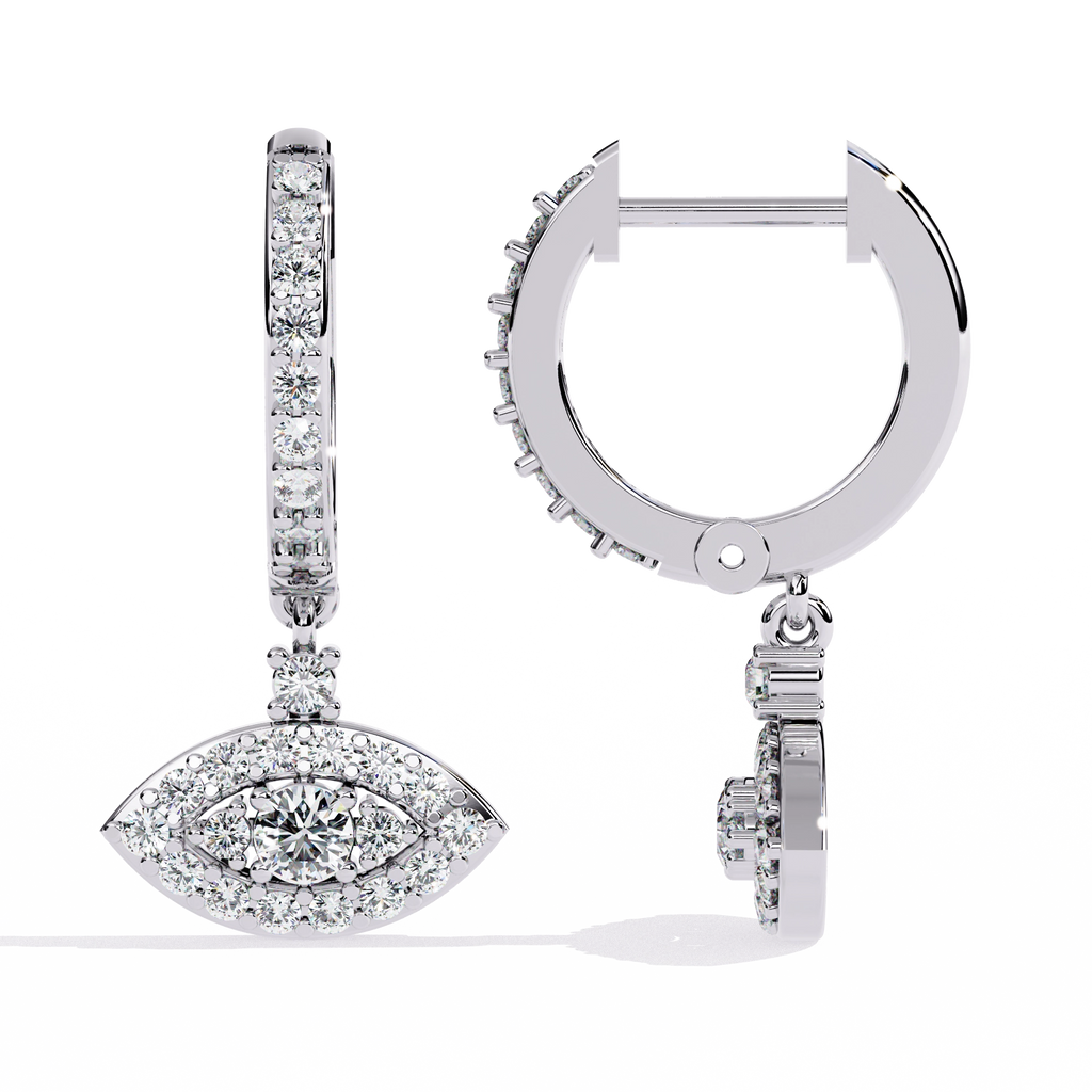 Hoop Drop Diamond Earrings