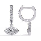 Hoop Drop Diamond Earrings