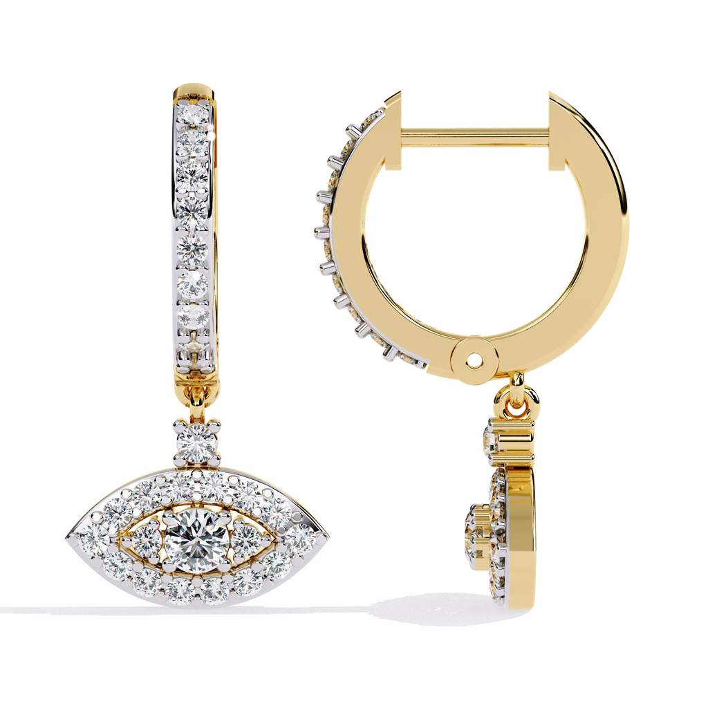 Hoop Drop Diamond Earrings