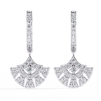 Fan Diamond Drop Earrings
