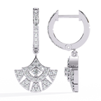 Fan Diamond Drop Earrings