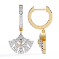 Fan Diamond Drop Earrings