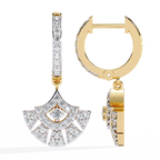 Fan Diamond Drop Earrings