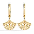Fan Diamond Drop Earrings