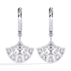 Fan Diamond Drop Earrings