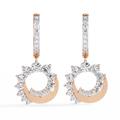 Circle Charm Drop Earrings