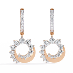 Circle Charm Drop Earrings