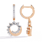 Circle Charm Drop Earrings