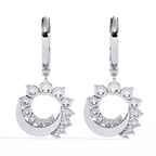 Circle Charm Drop Earrings