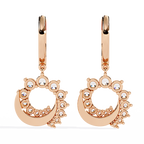 Circle Charm Drop Earrings
