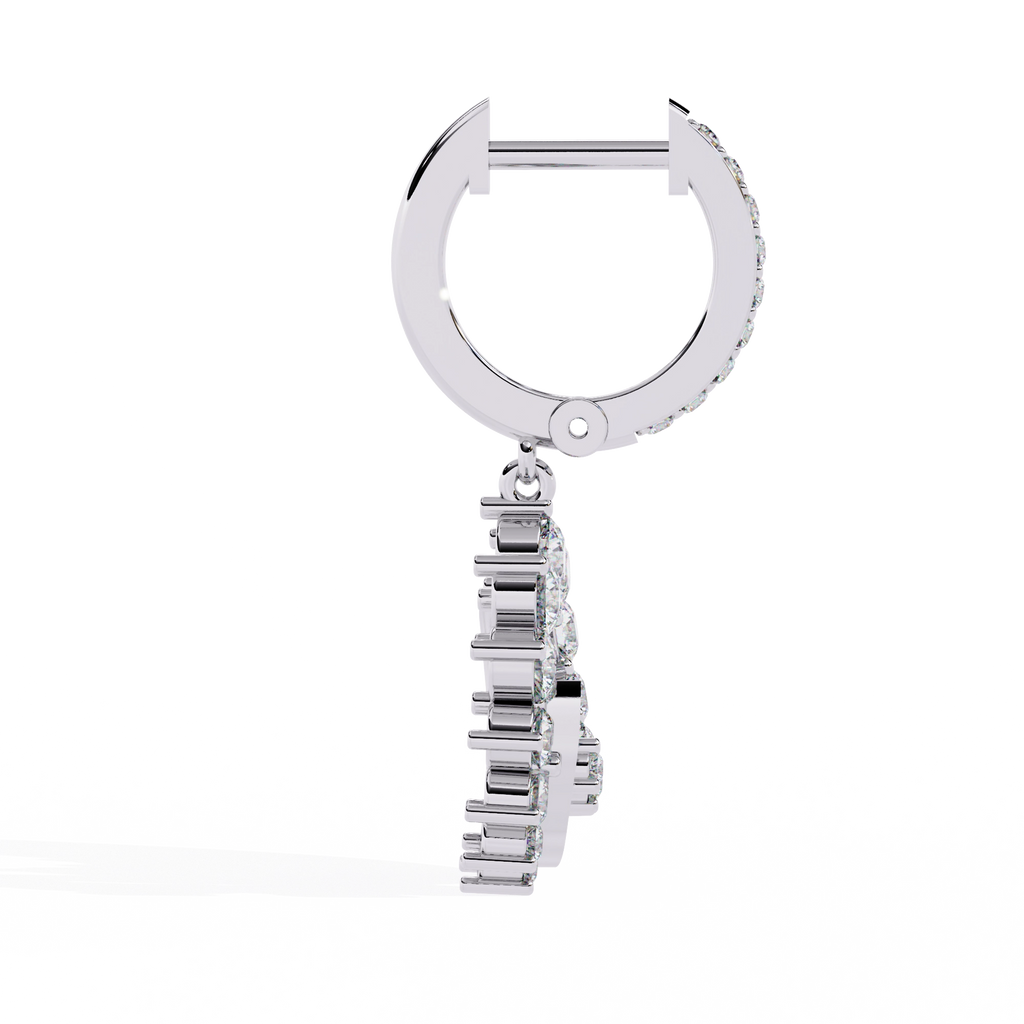 Circle Charm Drop Earrings
