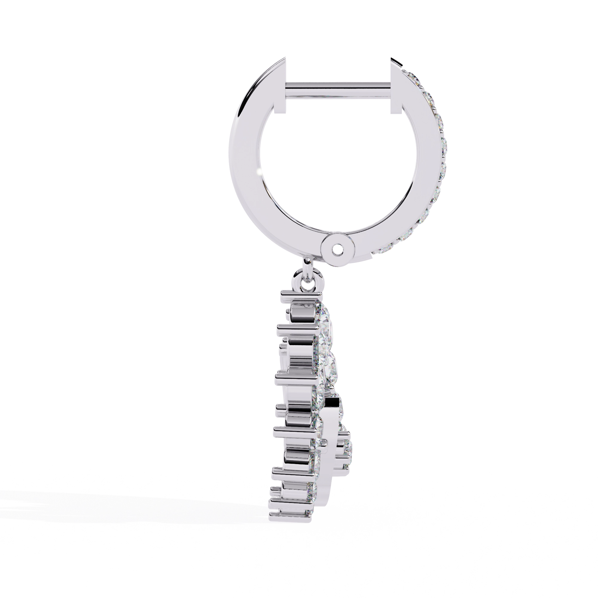Circle Charm Drop Earrings