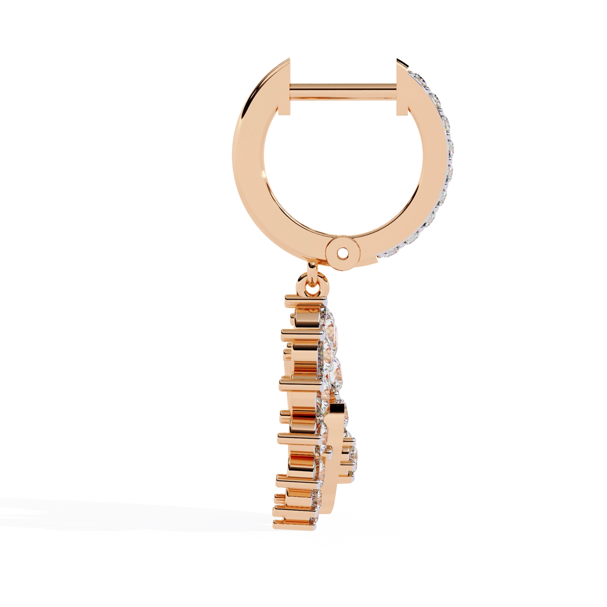 Circle Charm Drop Earrings