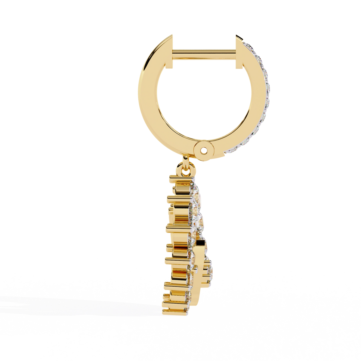 Circle Charm Drop Earrings