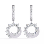 Circle Charm Drop Earrings