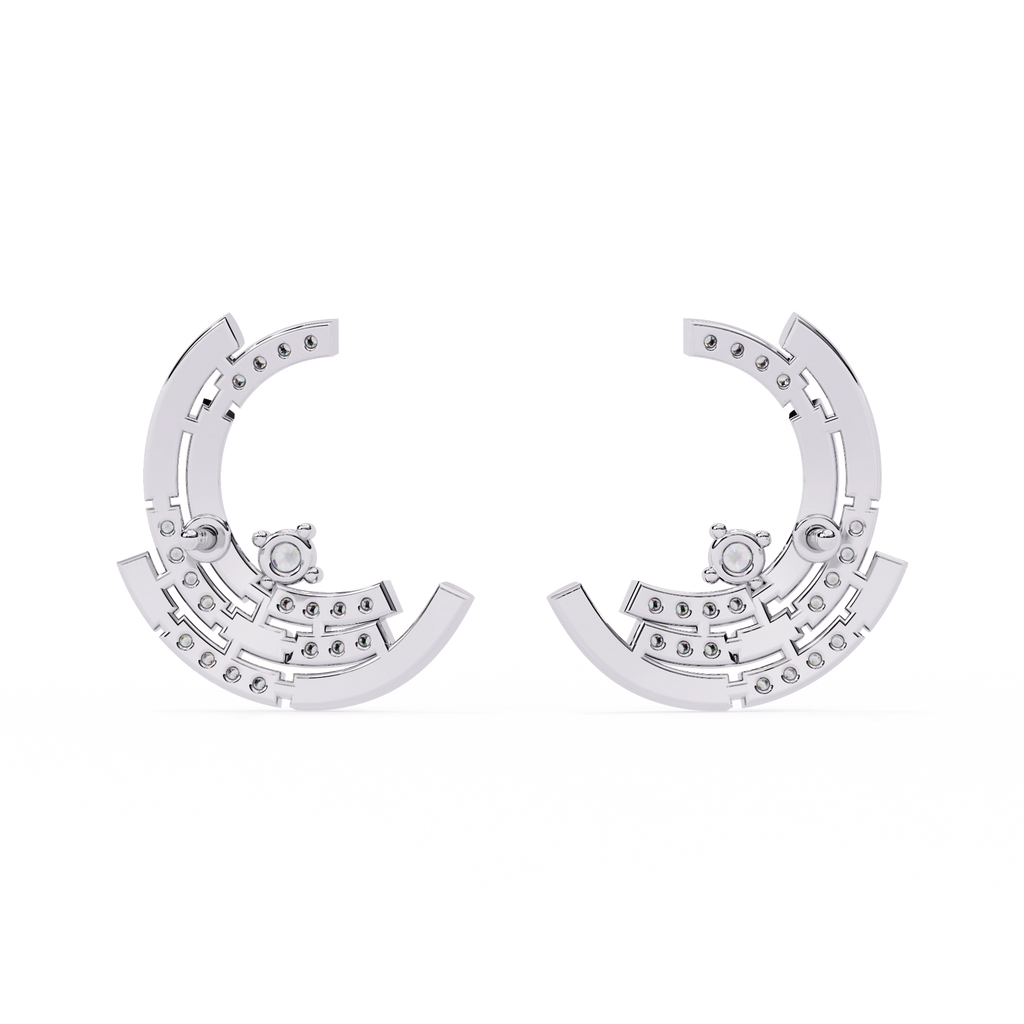 Double Hoop Diamond Earrings