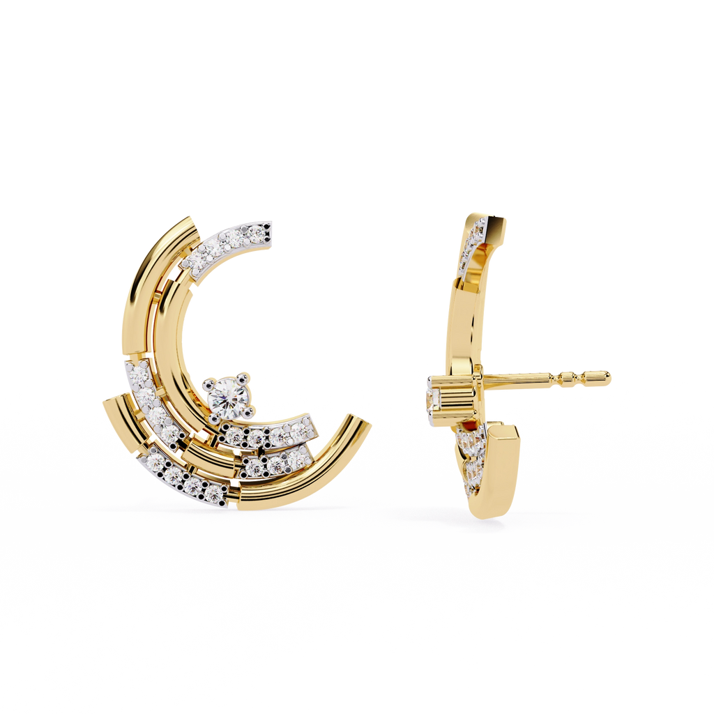 Double Hoop Diamond Earrings