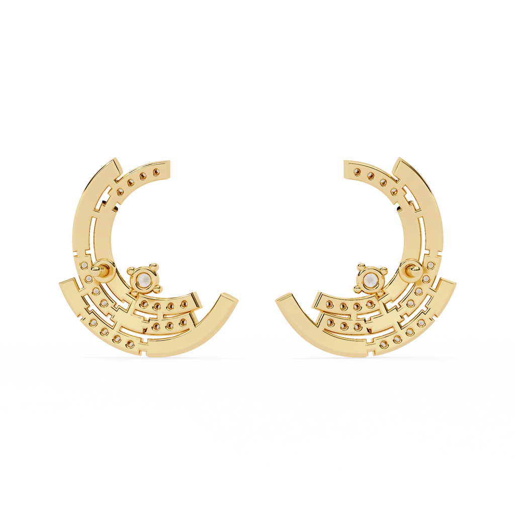 Double Hoop Diamond Earrings