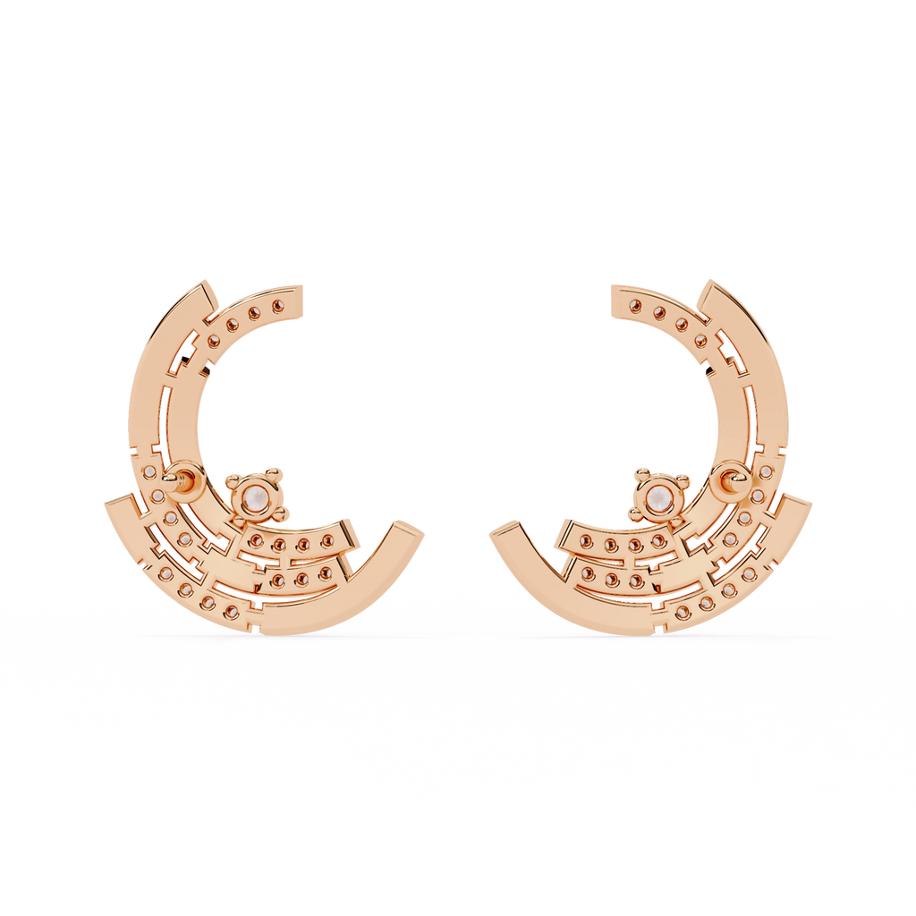 Double Hoop Diamond Earrings