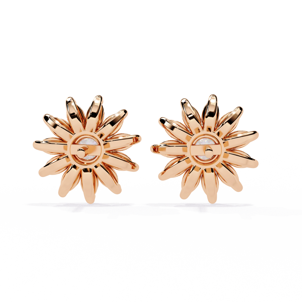 Starburst Diamond Stud Earrings