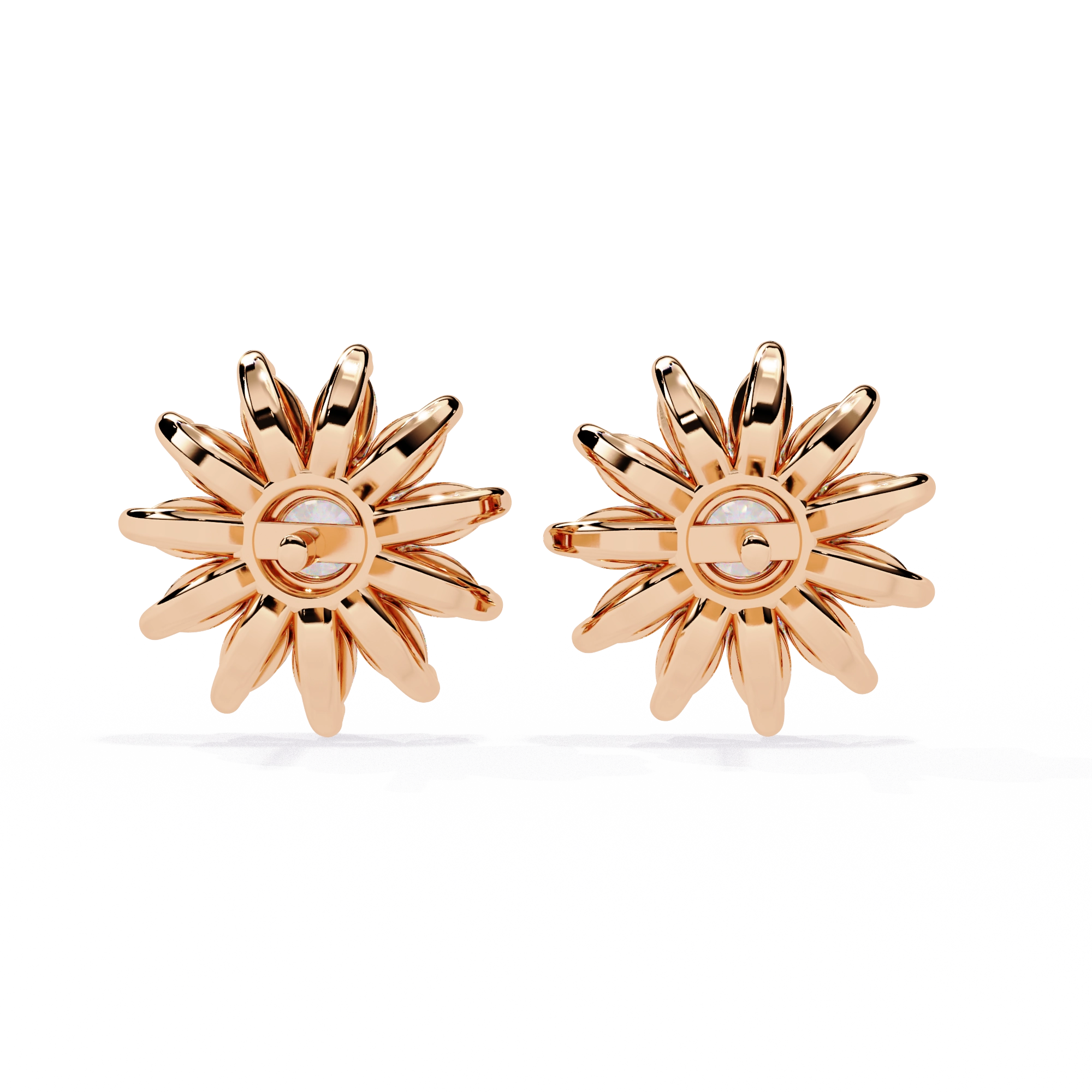 Starburst Diamond Stud Earrings