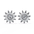 Starburst Diamond Stud Earrings