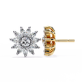 Starburst Diamond Stud Earrings