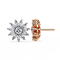 Starburst Diamond Stud Earrings