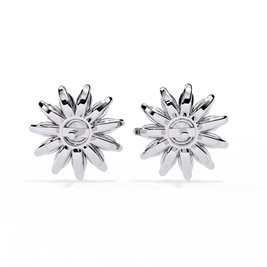 Starburst Diamond Stud Earrings